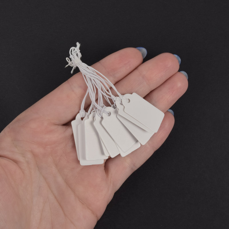 Бирки для подарков, 26х13 мм, Белые (UPK-056257)