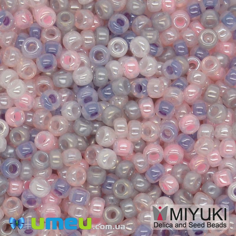 Бісер японський Miyuki круглий RR 11/0 №MIX45, Мікс рожевий (BIS-045556)