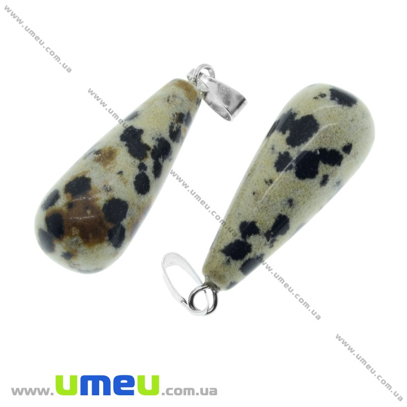 Підвіска Крапля з натурального каменю, Яшма, 34х10 мм (POD-020864)