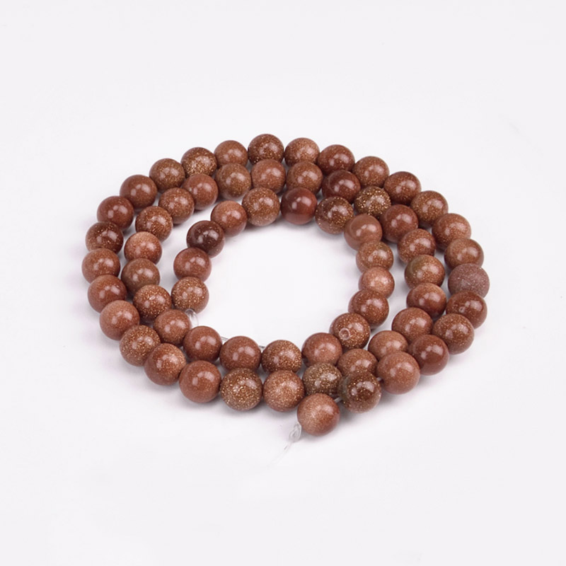 Бусины Авантюрин Золотой песок, Синт. камень, 6 мм, Круглые (BUS-051709)