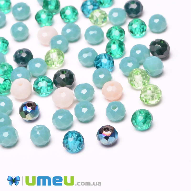 Бусины рондели, 4х3 мм, Микс (BUS-050924)