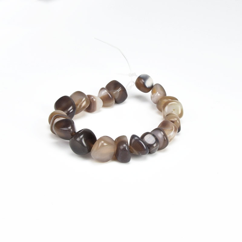 Намистини Агат коричневий, Натур. камінь, 10-15 мм (BUS-057178)