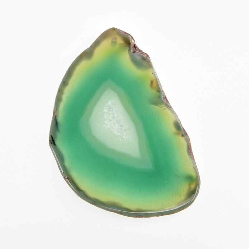 Зріз Агату, Зелений, 72х44 мм (POD-011965)