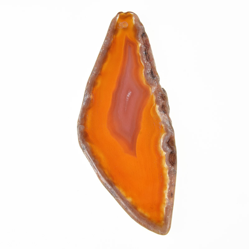 Зріз Агата, Червоно-коричневий, 85х34 мм (POD-020148)