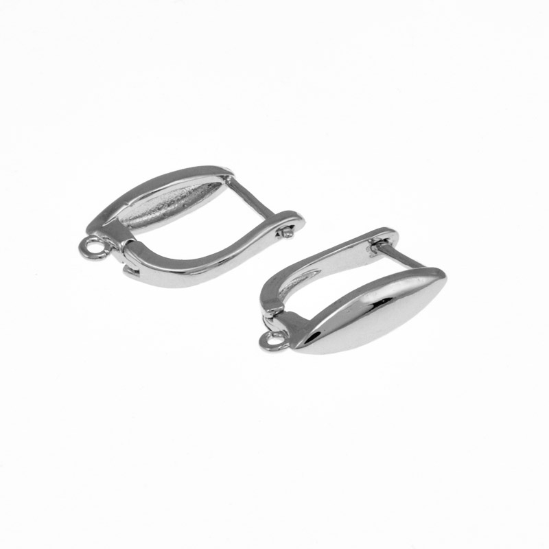 Швензы, Латунь с покрытием Родий, 17х12х4,5 мм (OSN-059053)