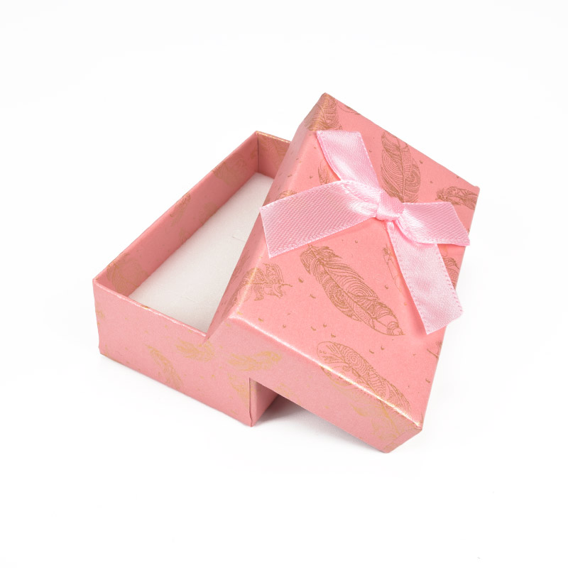 Подарочная коробочка Прямоугольная с рисунком, 8х5х2,5 см, Розовая (UPK-056827)