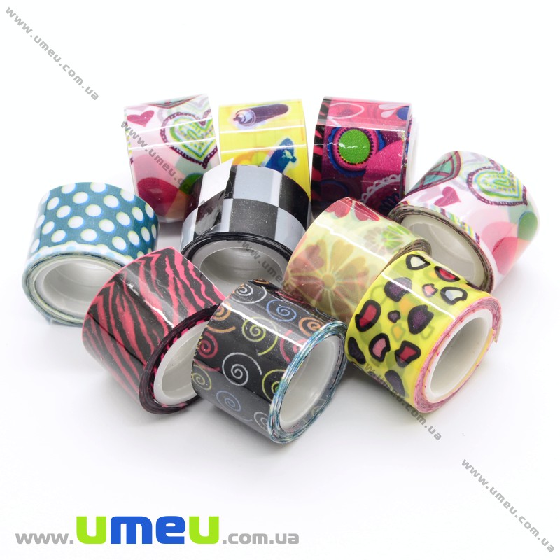 Декоративный скотч, Микс, 12 мм (DIF-017938)