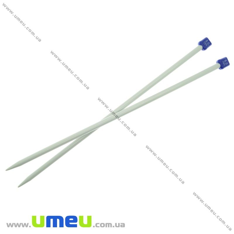 Спиці прямі тефлонові з заглушкою, 8,0 мм, 35 см (YAR-024574)