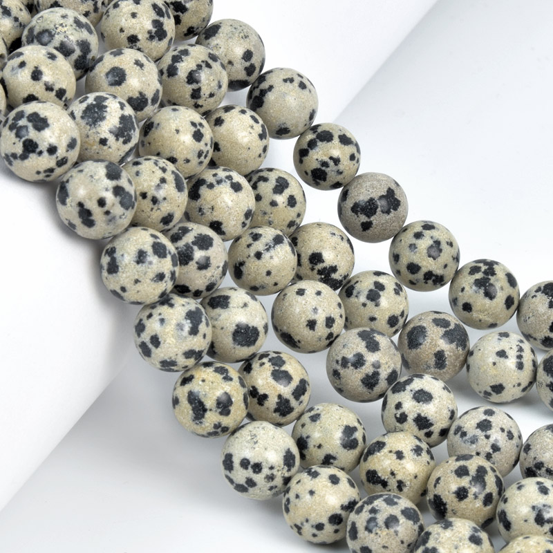 Намистини Яшма далматинова, Натур. камінь, 10,5 мм, Круглі (BUS-057994)