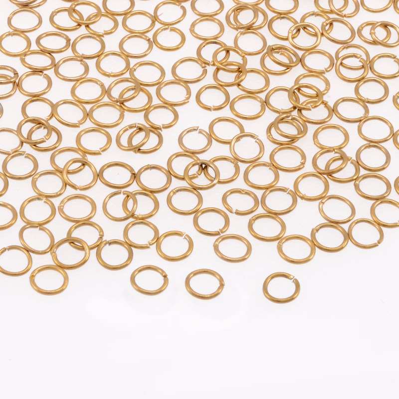 Колечки из нерж. стали, 4 мм, 0,6 мм, Золото (STL-055883)