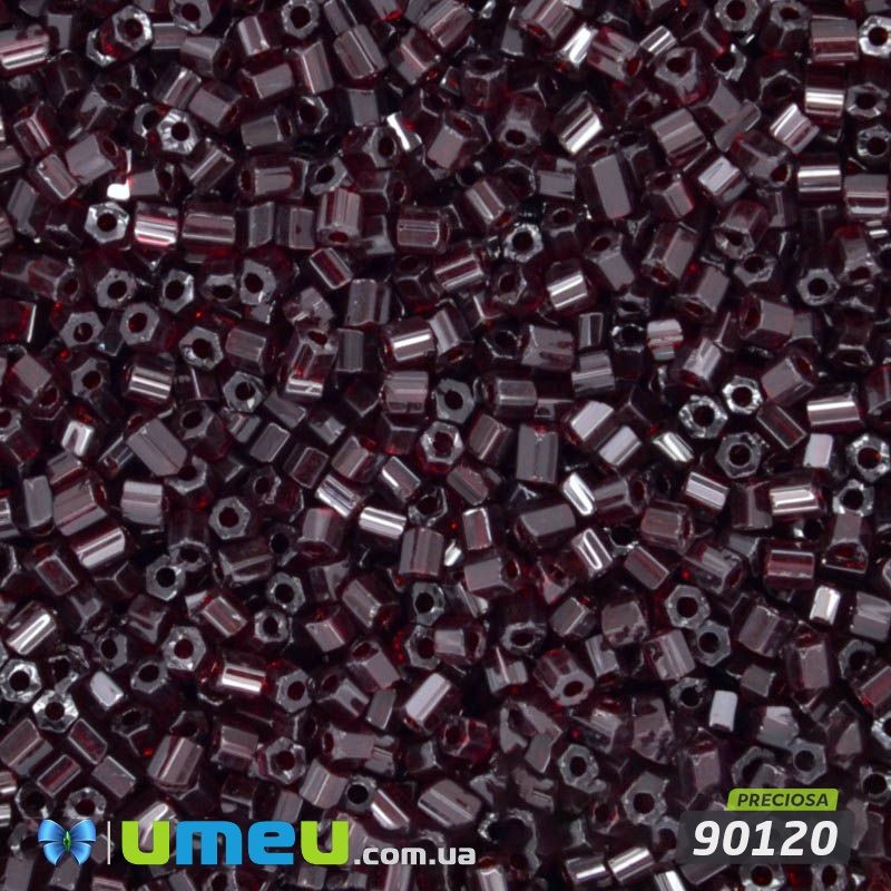 Бісер чеський Рубка 10/0, №90120, Бордовий прозорий (BIS-016992)