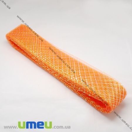 Регілін з люрексом, 20 мм, Помаранчевий (REG-012441)