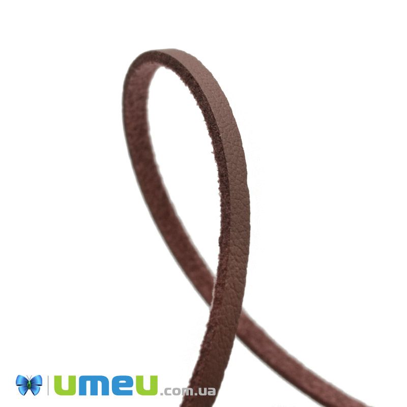 Замшево-кожаный шнур, 3 мм, Коричневый (LEN-044157)