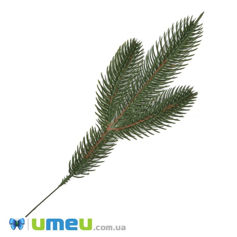 Ветка ели, Зелёная, 20-22 см (DEC-039591)