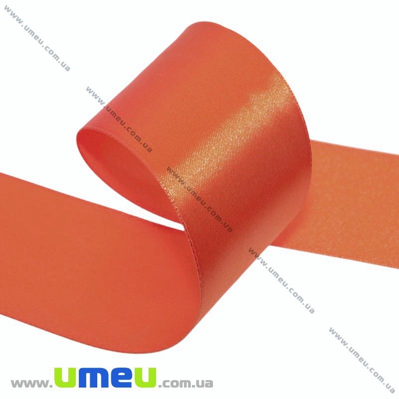 Атласна стрічка, 50 мм, Помаранчева (LEN-027600)