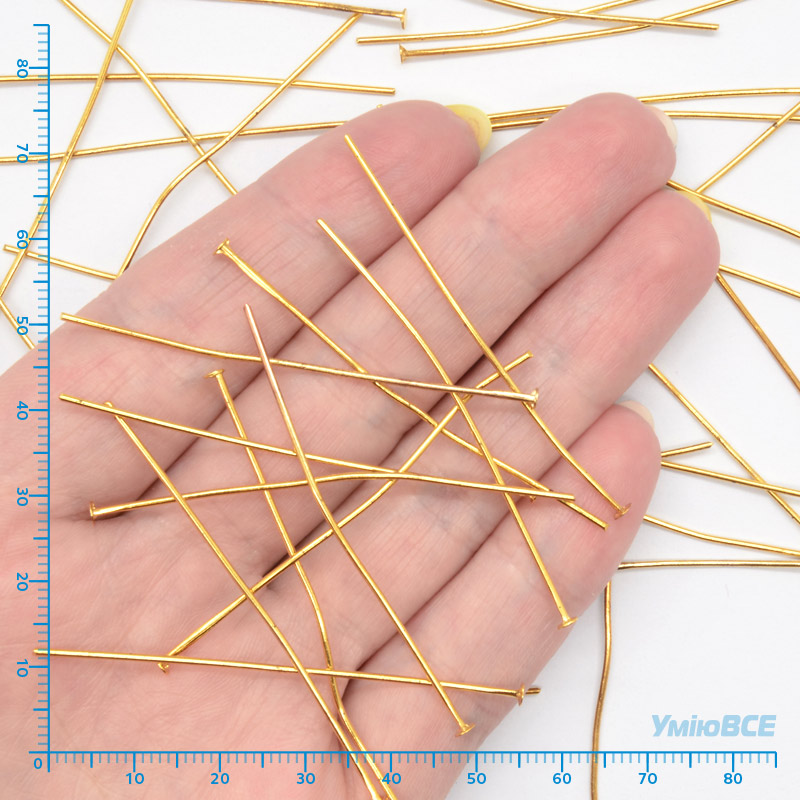 Гвоздики, Золото, 5,0 см, 0,7 мм (PIN-055015)