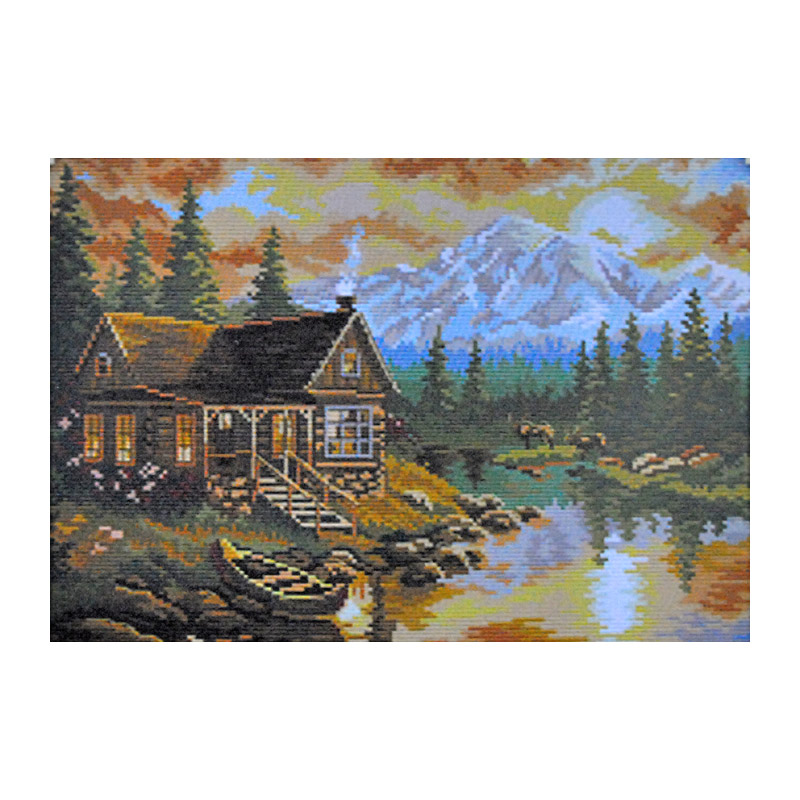 Набор для вышивания нитками, Горный домик, 43х30 см (SXM-061206)