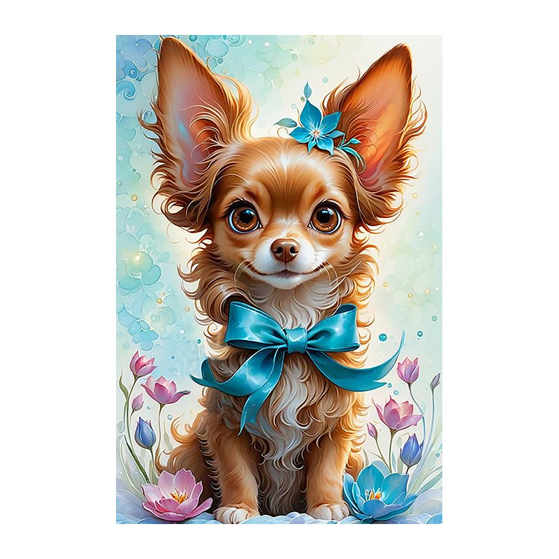 Набор алмазной живописи на подрамнике 30х20 см, Леди в голубом (SXM-061146)