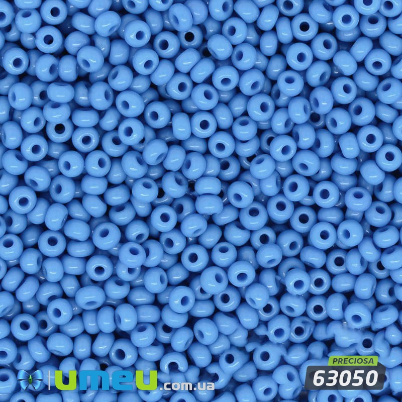 Бісер чеський №224/63050, Блакитний темний, Натуральний, 10/0 (BIS-003760)