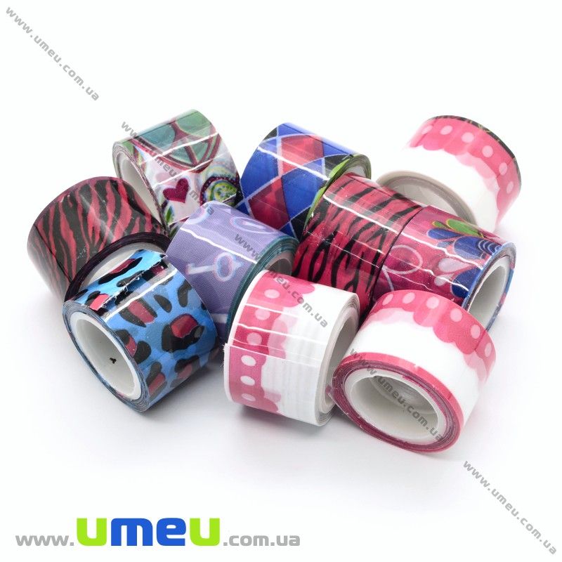 Декоративний скотч, Мікс, 12 мм (DIF-021175)