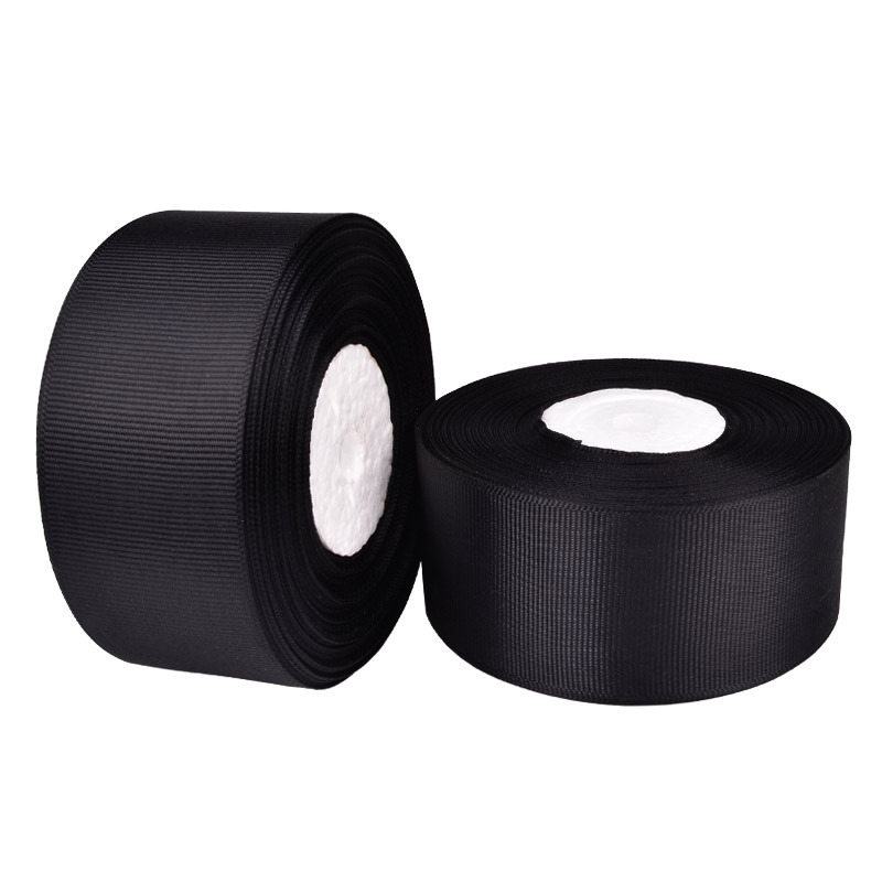 Репсова стрічка, 40 мм, Чорна (LEN-054873)