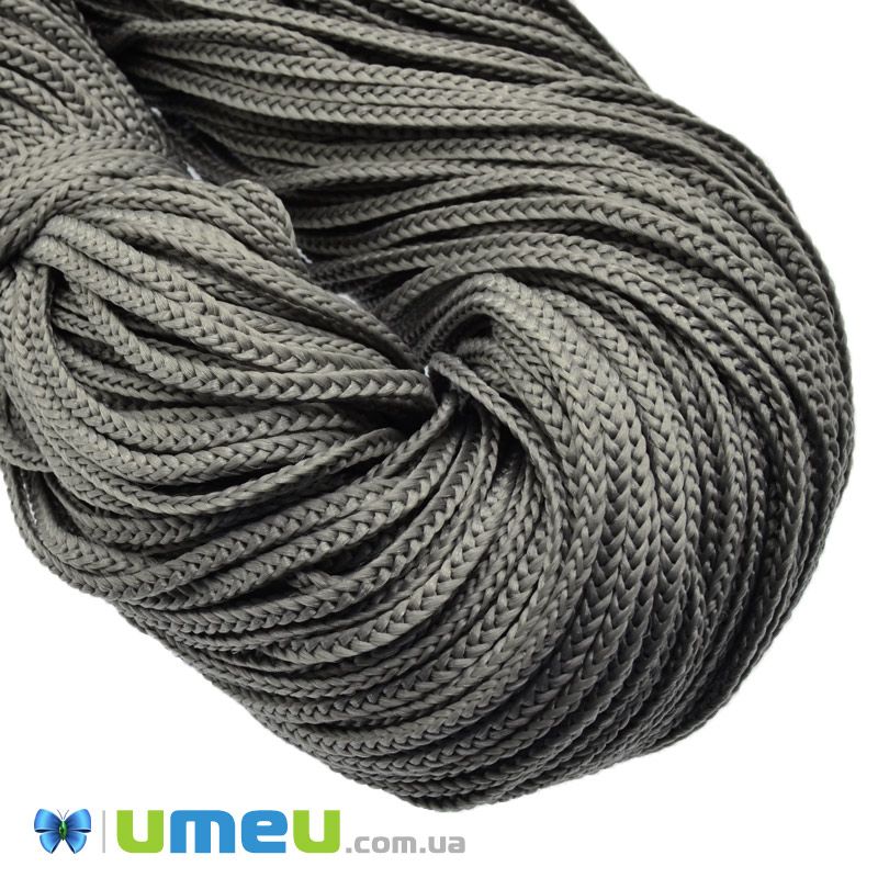 Полипропиленовый шнур плоский, 2,5 мм, Серый (LEN-046267)