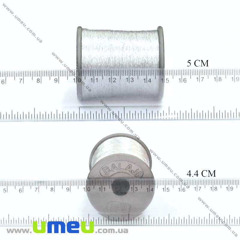 Нить металлизированная 0,1 мм, Серебристая (KNT-028174)