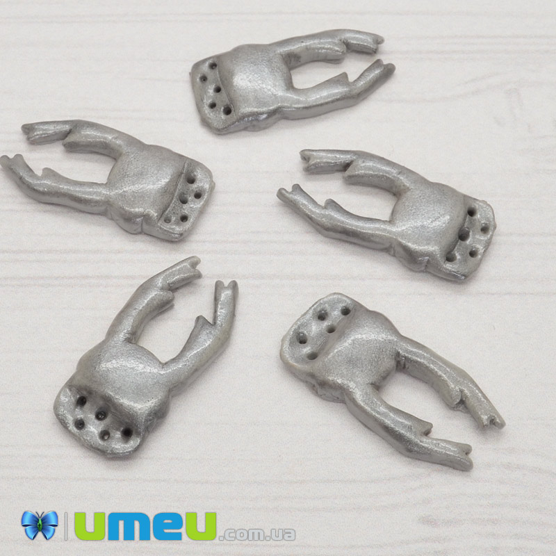 Голова жука-оленя, Серебристый, 29 мм (OSN-040420)