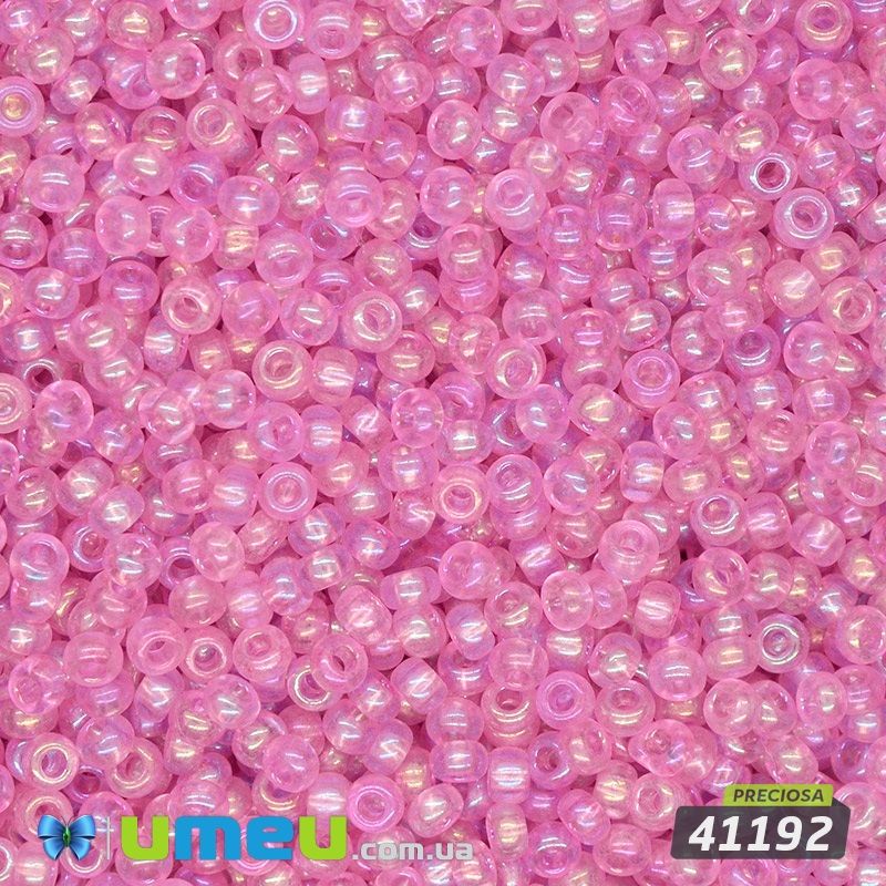 Бісер чеський №786/41192, Малиновий райдужний, 10/0 (BIS-043893)