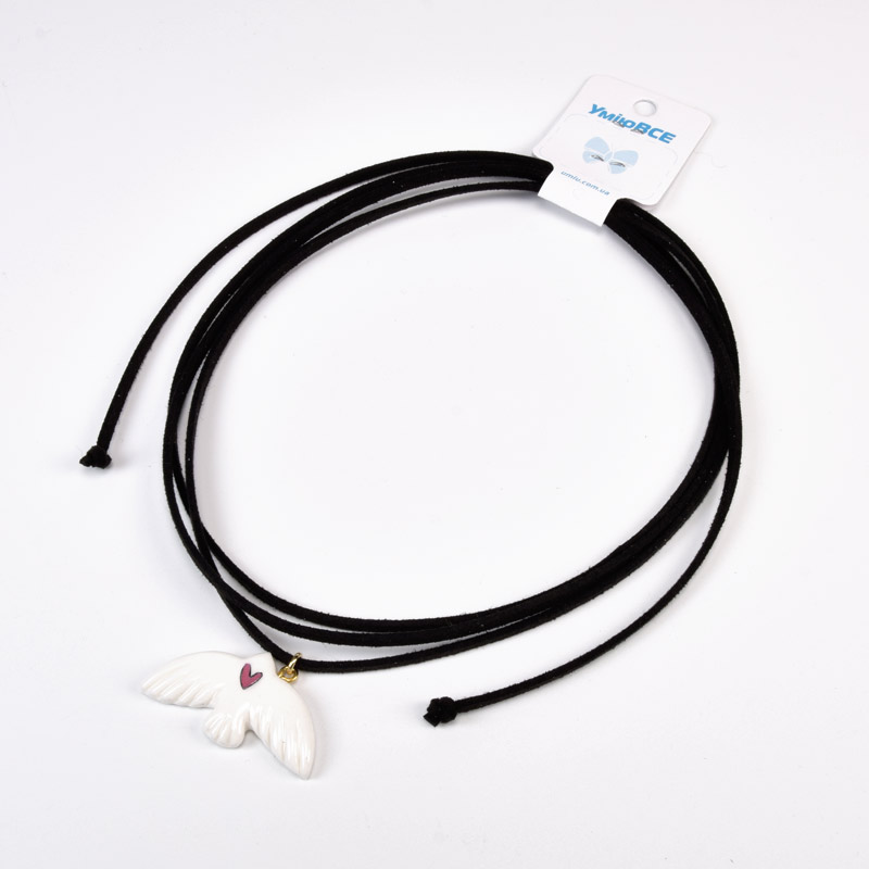 Підвіска Горлиця на шнурку, 40х20 мм (BUS-059009)