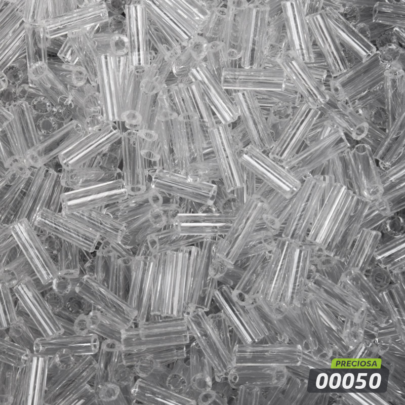 Бісер чеський Стеклярус 3, №00050, Прозорий, 7 мм (BIS-058902)