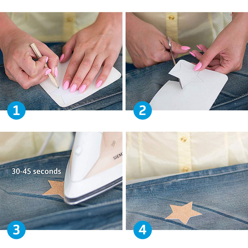 Термонаклейка для декору та ремонту одягу, 13,5х11 см, Синя (APL-060172)