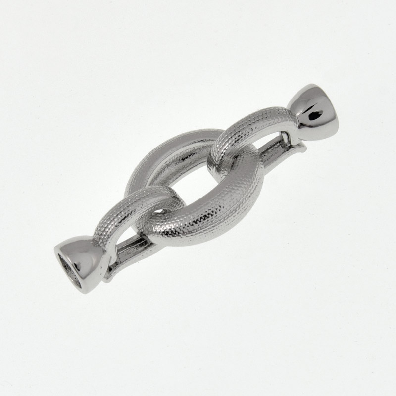 Застёжка, 29х11 мм, Латунь с покрытием Родий (ZAM-060872)