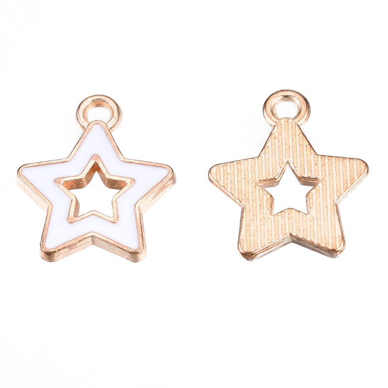 Підвіска метал. Зірка біла, 16х14 мм, Золото (POD-053718)