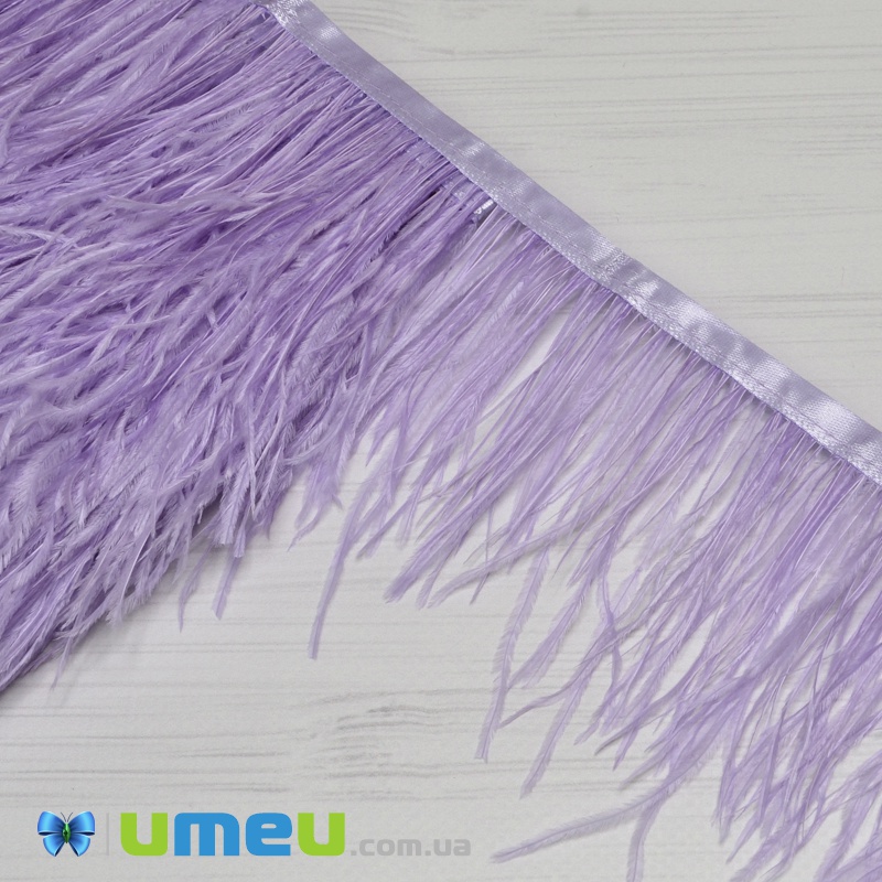 Перья страуса на ленте, 8-10 см, Сиреневые (PER-038890)