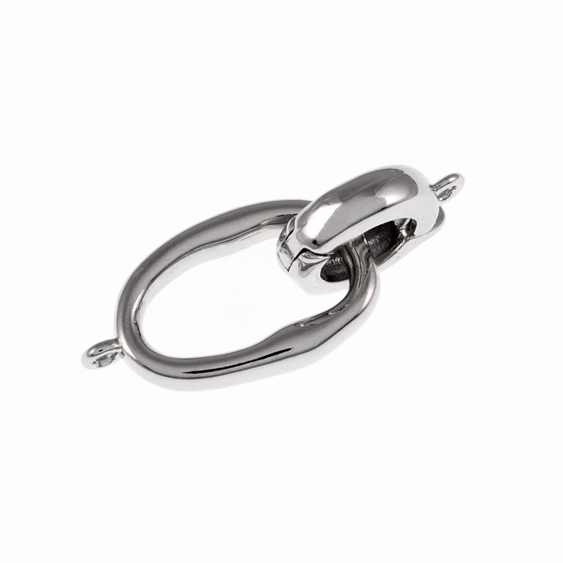 Застібка, 30х12 мм, Латунь з покриттям Родій (ZAM-055430)