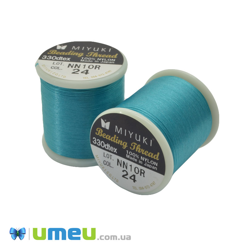 Нить для бисера Miyuki 24, Бирюзовая, 50 м (MUL-045300)
