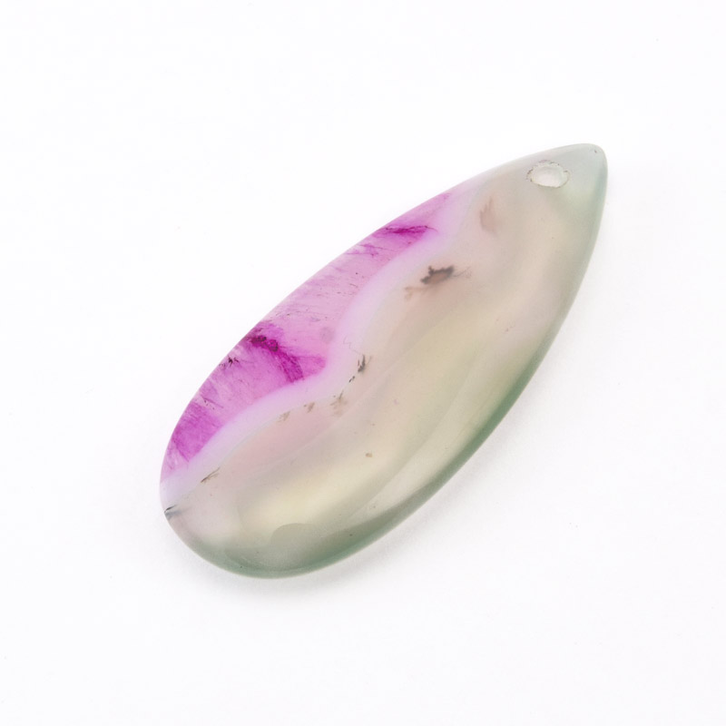 Підвіска Крапля, Натур. камінь Агат бразильський, 40х18 мм (POD-058680)