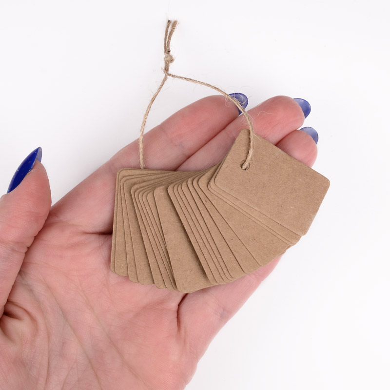 Бирки для подарков, 33х20 мм, Крафт (UPK-056659)