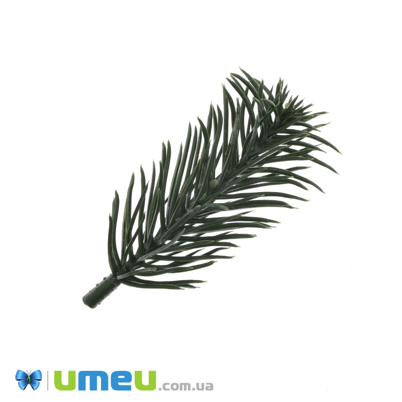 Ветка ели маленькая, Зелёная, 8 см (DEC-042856)