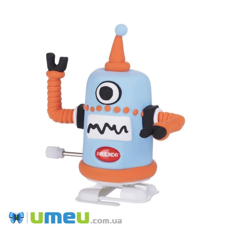 Масса для лепки Paulinda Super Dough Robot заводной механизм (шагает), голубой (DIF-043523)