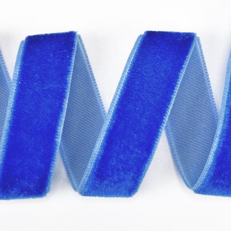 Лента бархатная, 15 мм, Синяя (LEN-060292)