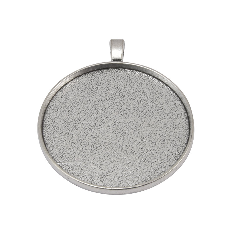 Основа круглая, 51х43 мм, 40 мм, Античное серебро (OSN-059454)