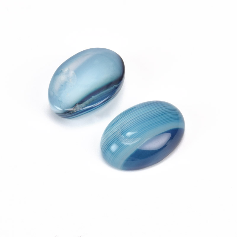 Кабошон нат. камінь Агат блакитний, Овал, 18х13 мм (KAB-025958)