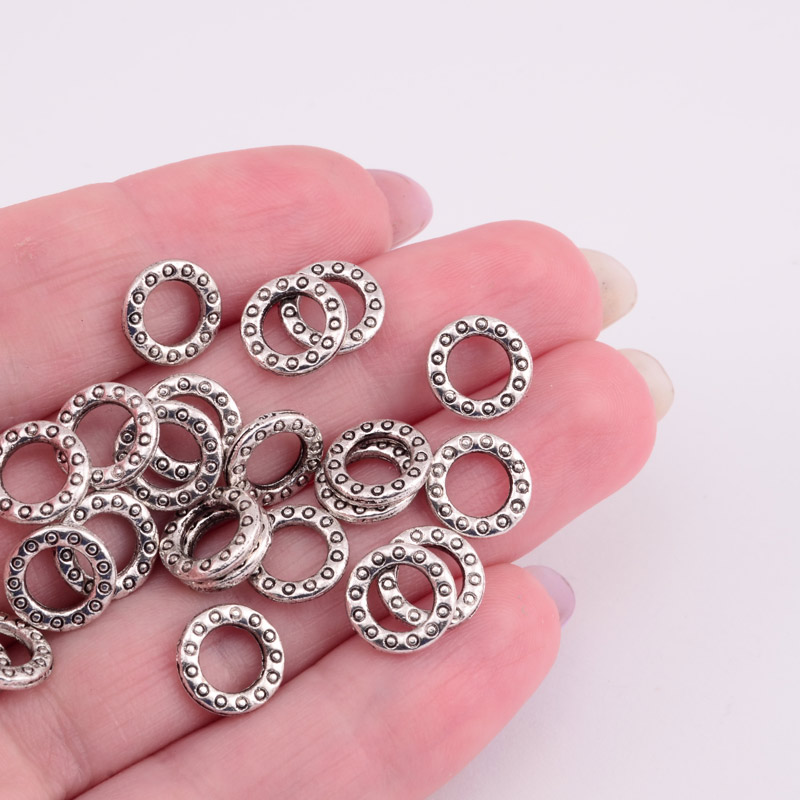 Намистини-розділювачі мет., 9х1,5 мм, Античне срібло (BUS-055341)