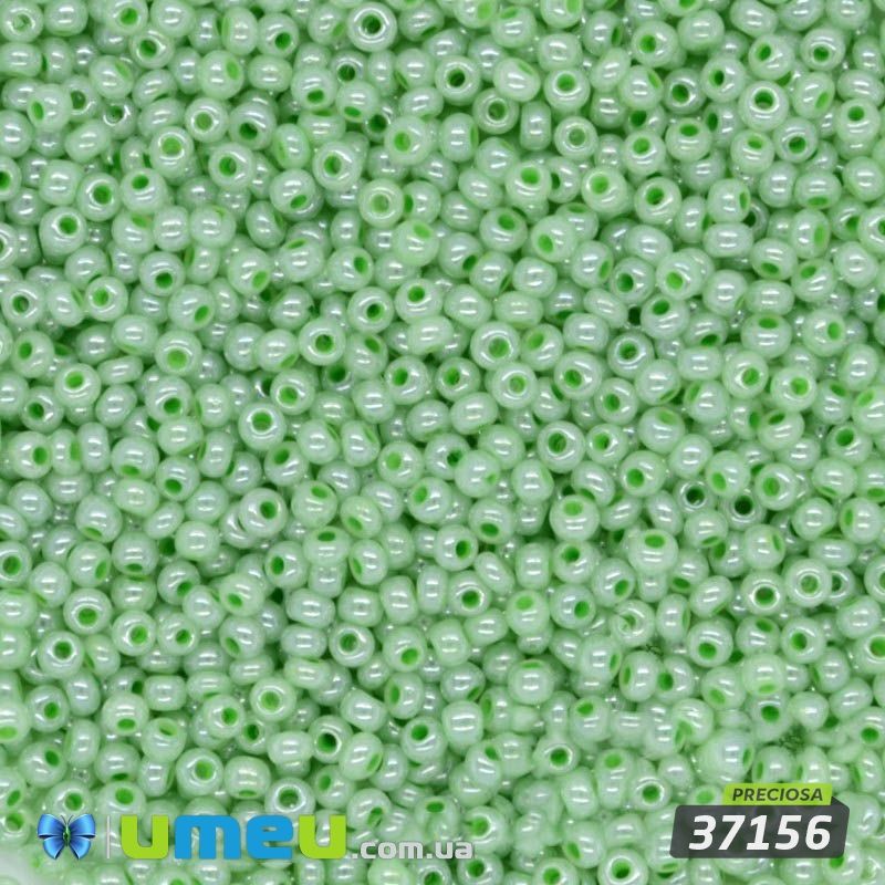 Бісер чеський №579 / 37156, Салатовий, Перламутровий, 10/0 (BIS-014794)