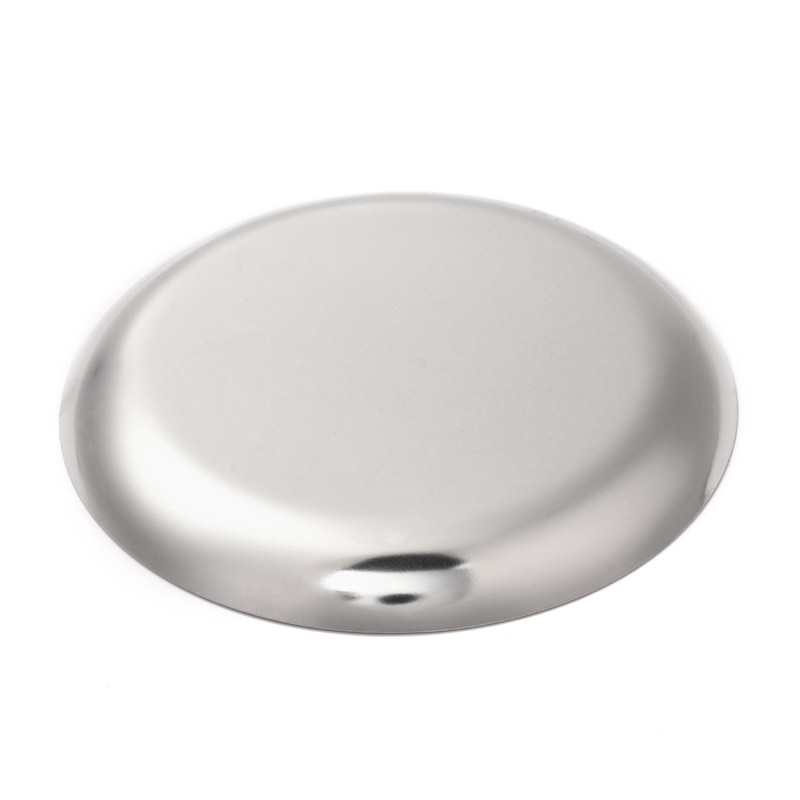 Декоративна тарілка з нерж. ст., 100х10 мм, Кругла, Темне срібло (UPK-051975)