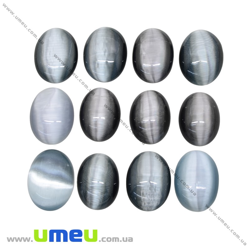 Кабошон нат. камень Улексит, Овал, 16х12 мм (KAB-031748)