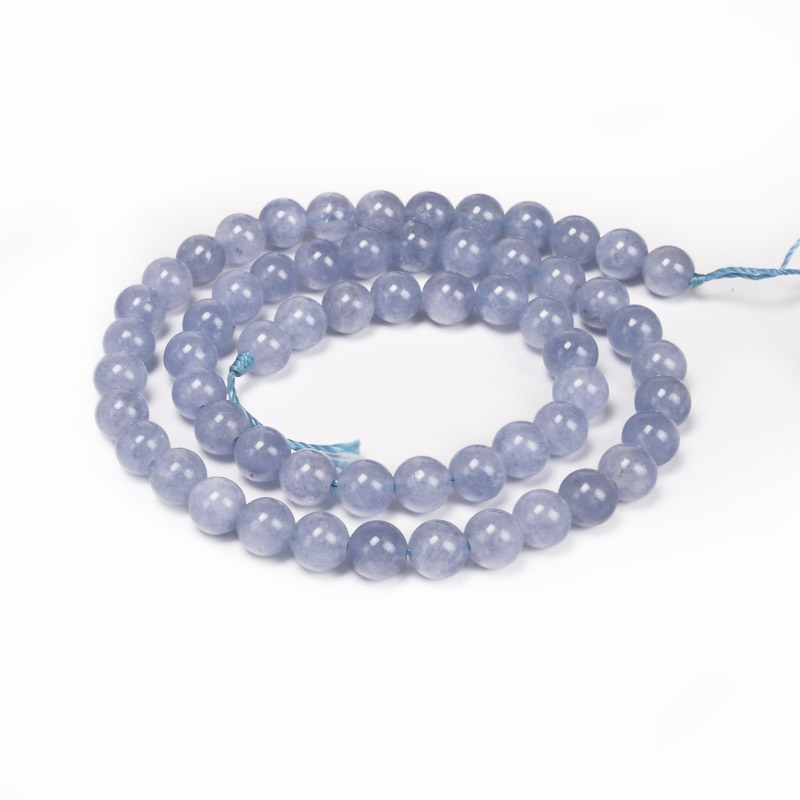 Бусины Аквамарин, Натур. камень, 6,5 мм, Круглые (BUS-053945)