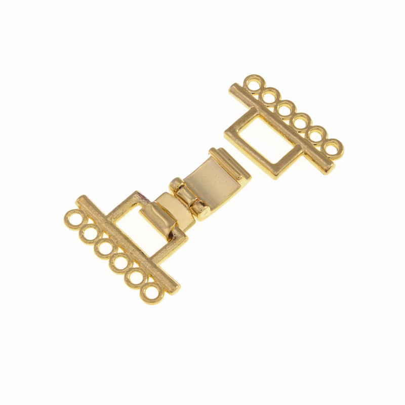 Застёжка на 6 нитей, 24х20 мм, Золото (ZAM-013549)